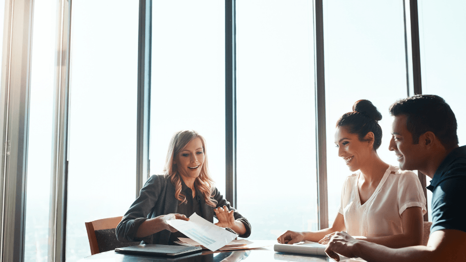 meeting in an office