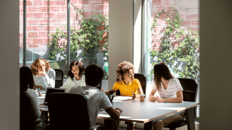 team having a meeting