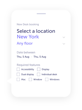 new desk booking
