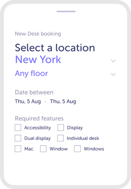 select a booking location