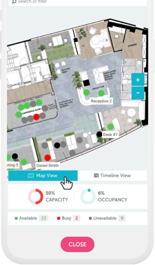 interactive office map on mobile