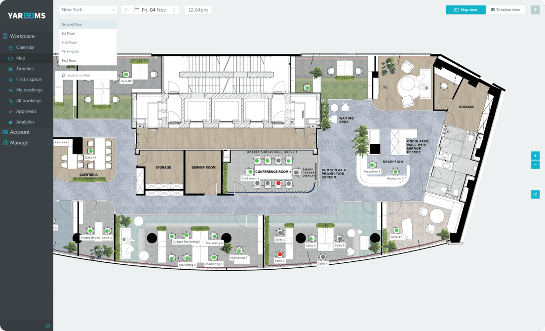 interactive office floor map