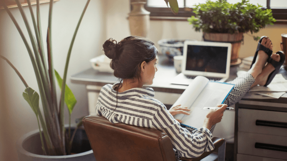 woman working remote