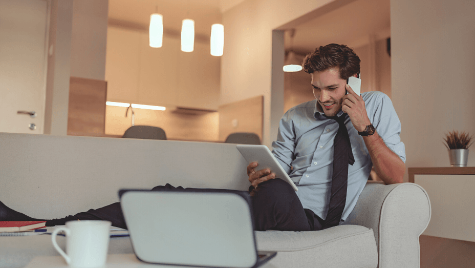 man working remote