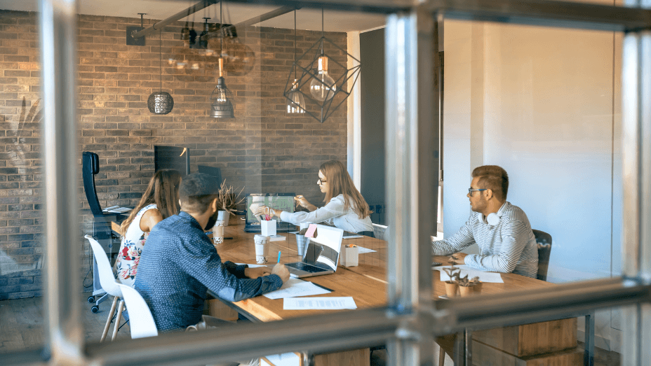 meeting in the office meeting room