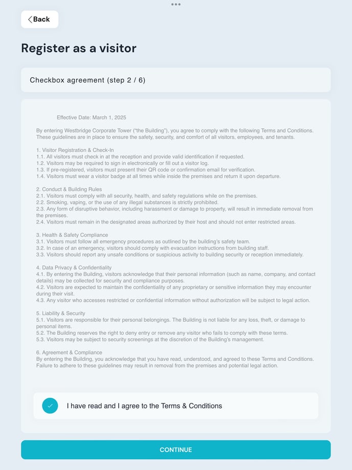 Terms and conditions