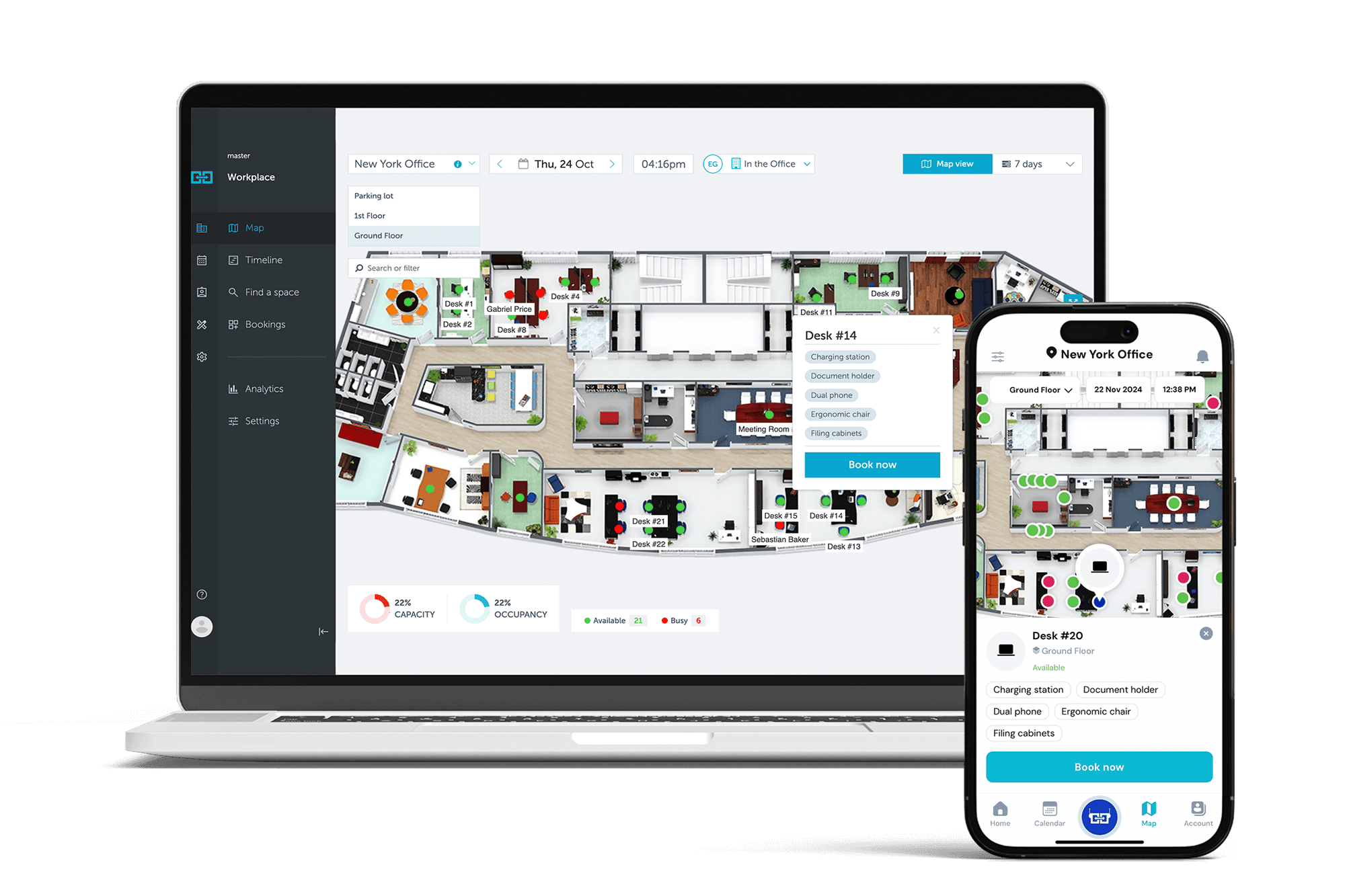 Yarooms for desktop and mobile