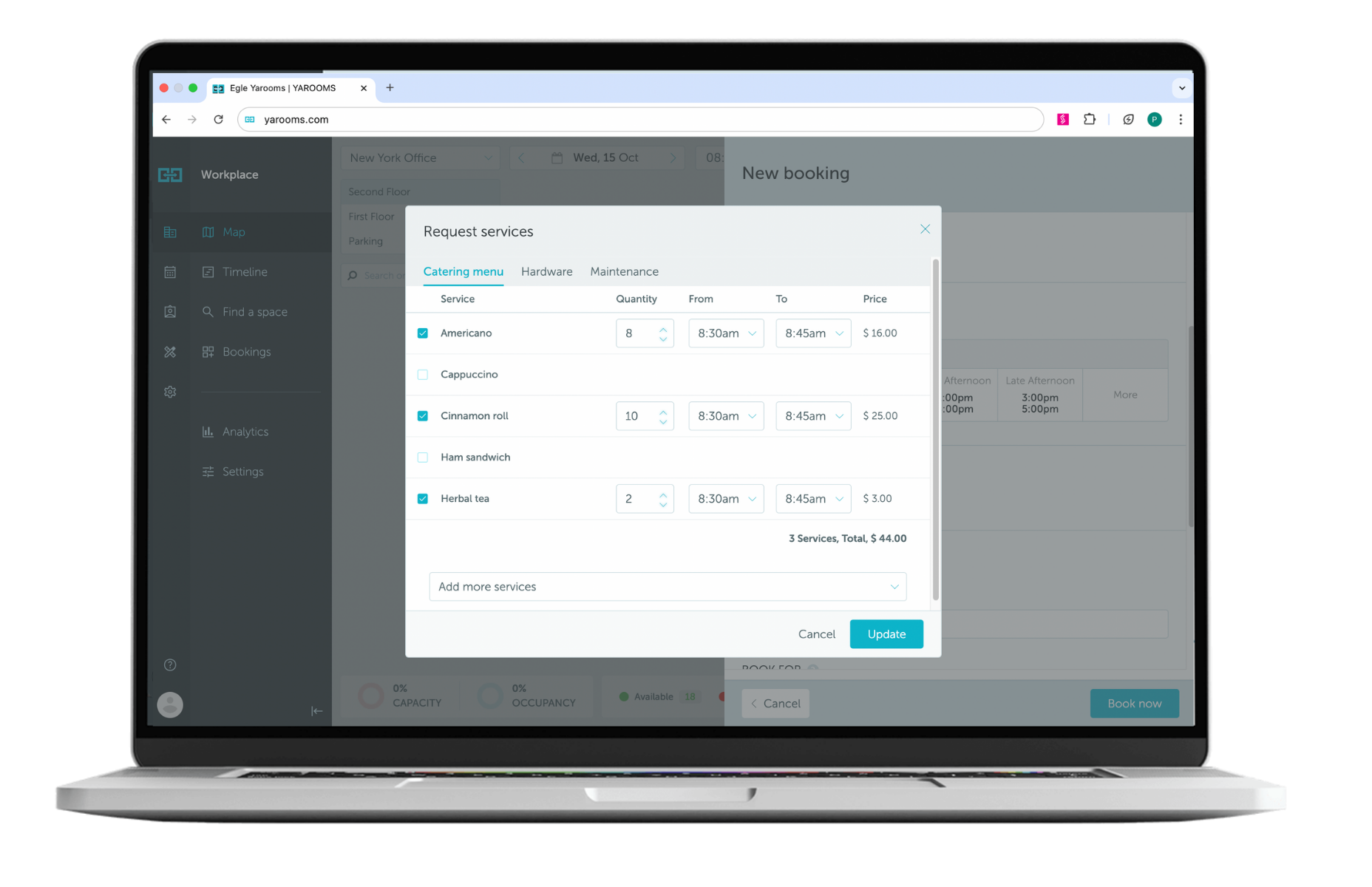 booking workplace services