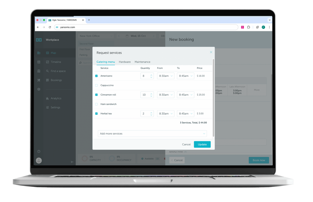 booking workplace services