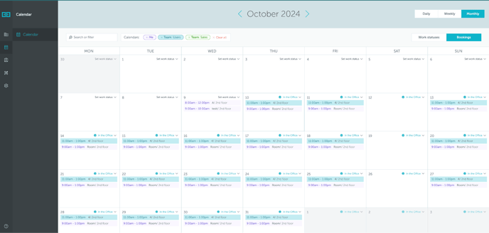 bookings view