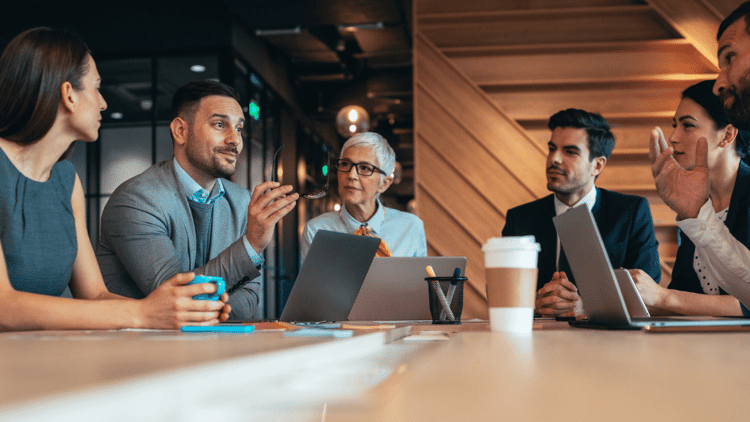 colleagues in a meeting