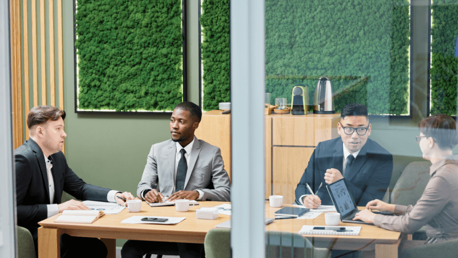 business meeting in a conference room