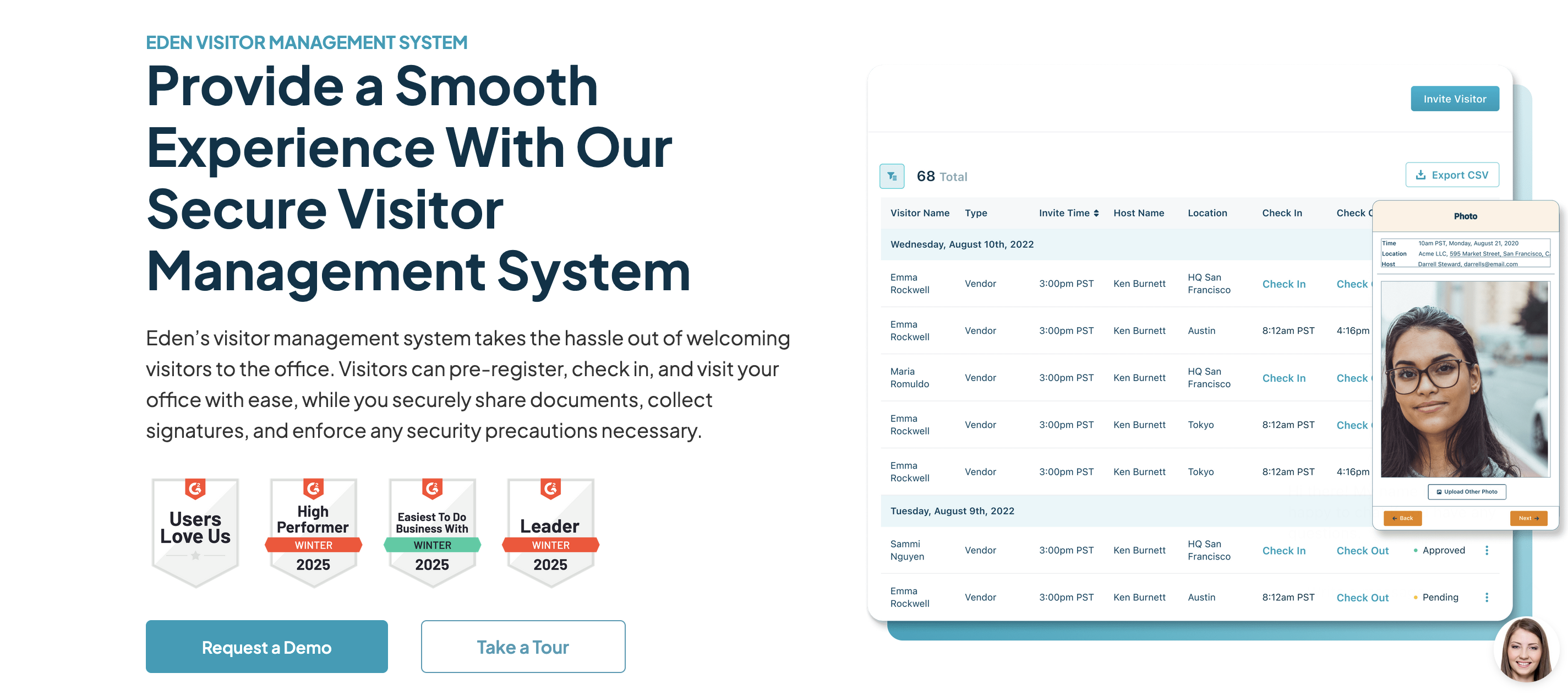 eden visitor management app