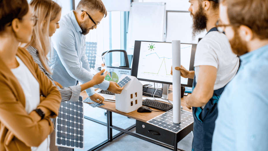 employees working in a company that prioritizes social responsibility