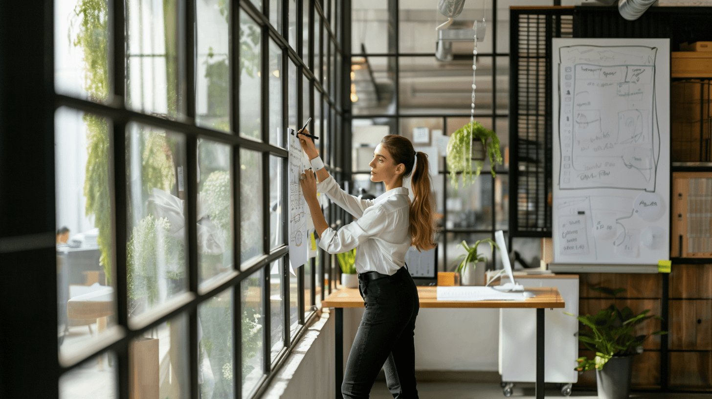 facility manager reviewing workplace analytics