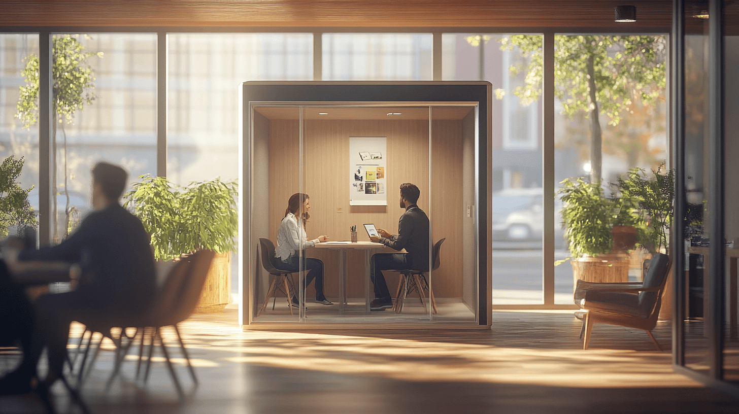 huddle room in an office