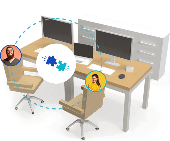 hybrid work model for workplace teams