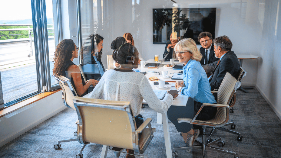 meeting in a conference room
