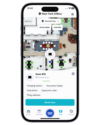 mobile app with map