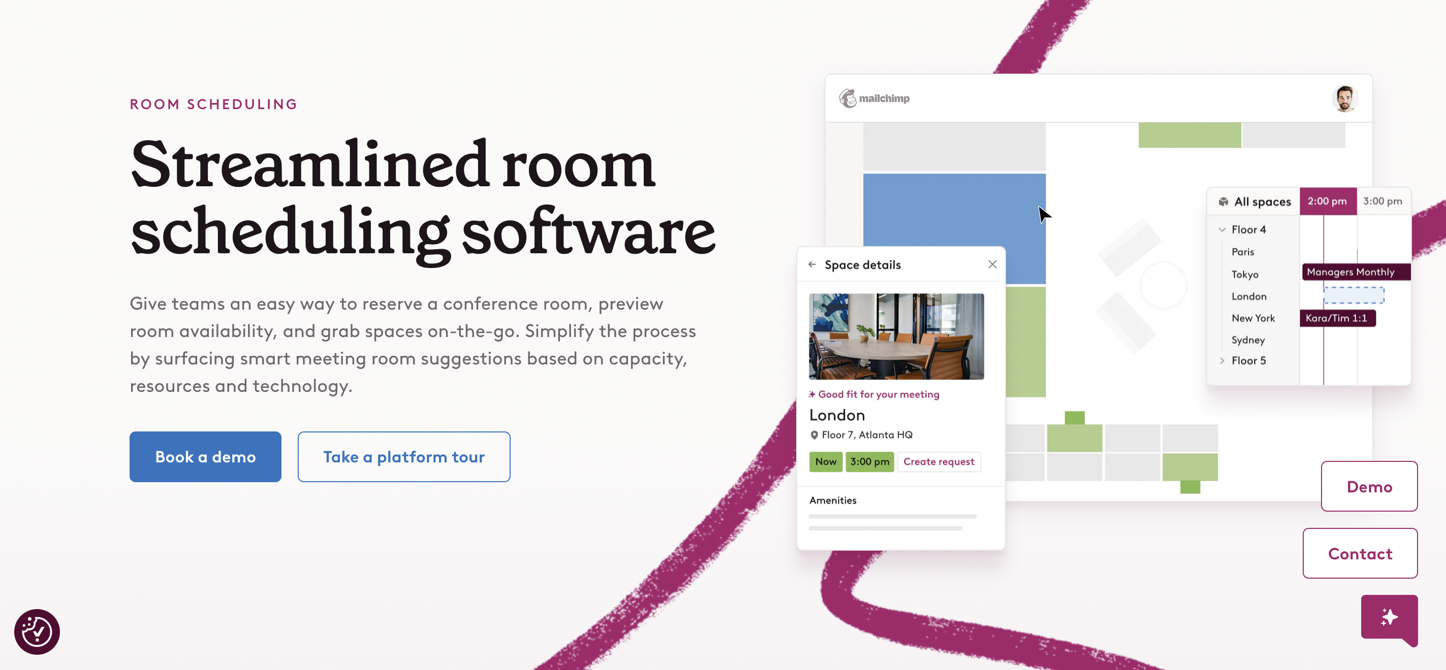 robin streamlined room scheduling software