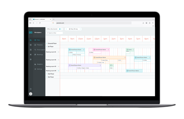 workplace services dashboard for facility managers