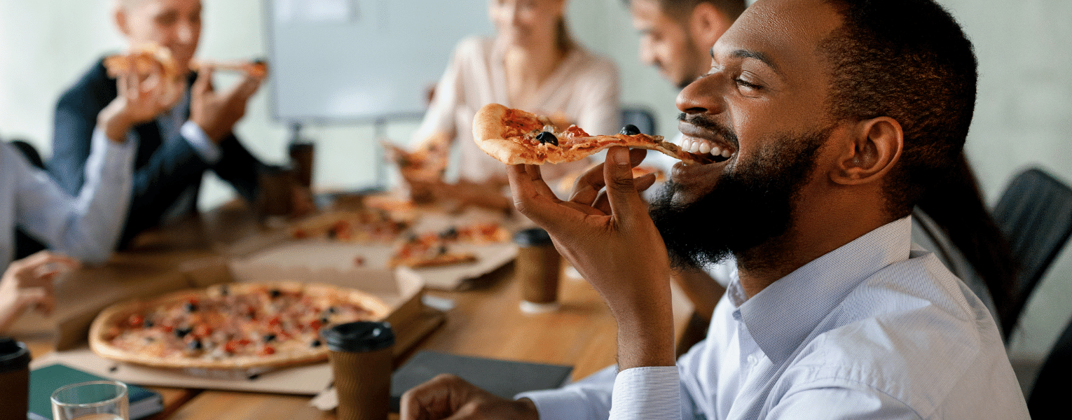 team lunch in the office