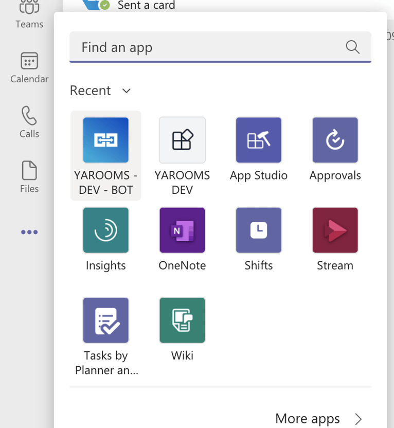 Adding YAROOMS to your Teams sidebar