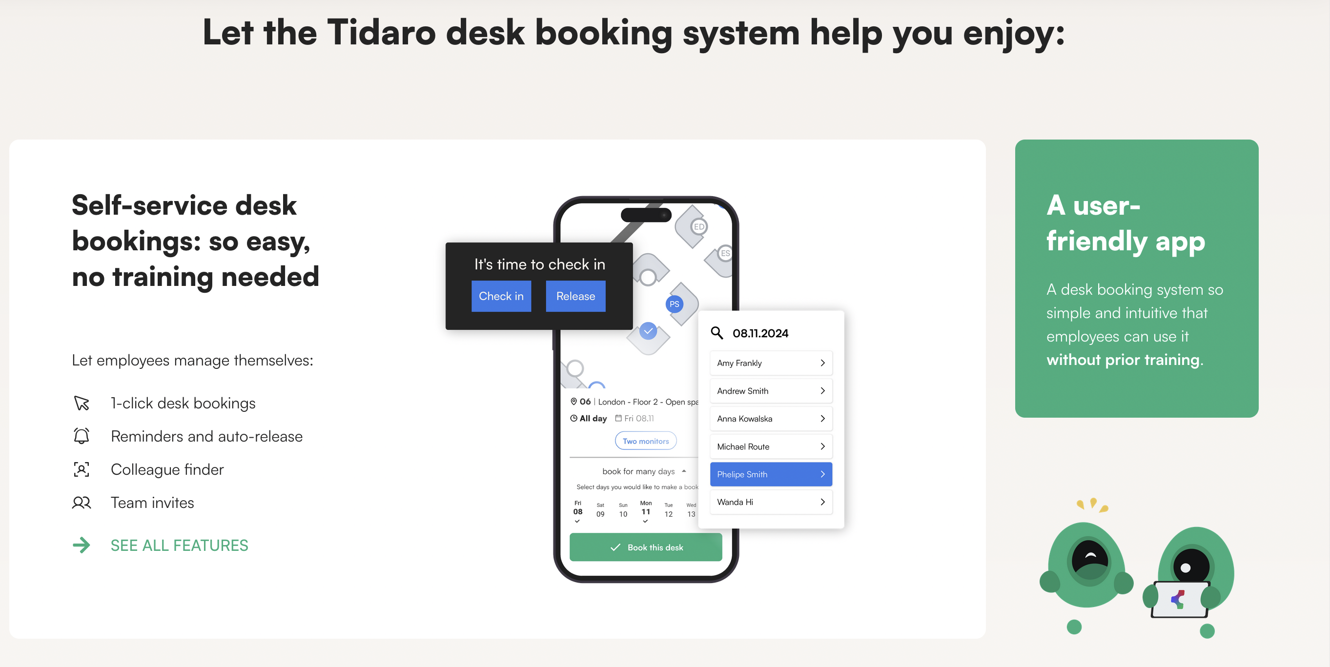 tidaro hoteling system