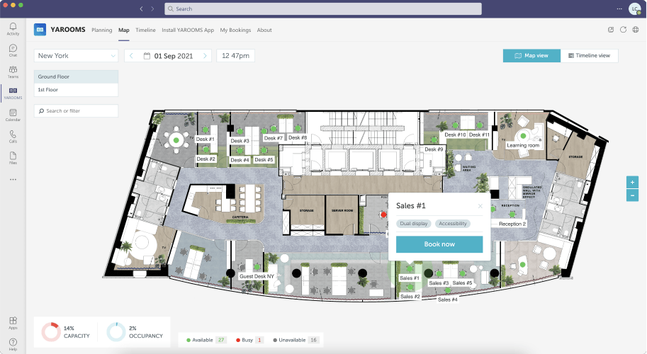 2- Map in Teams web