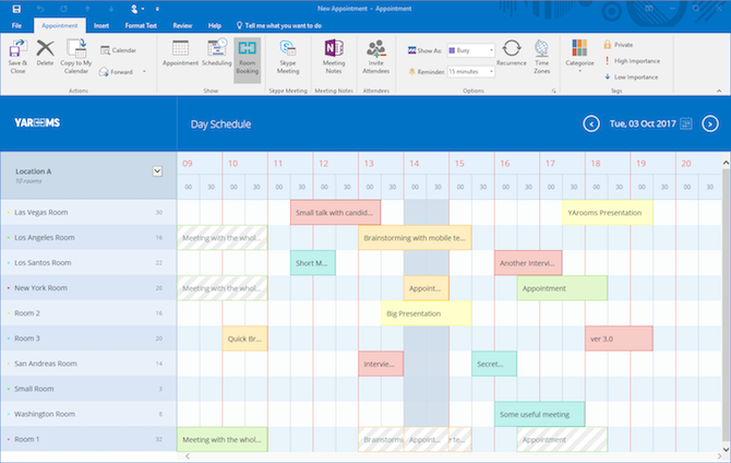 NEW Look for YAROOMS Outlook add-in
