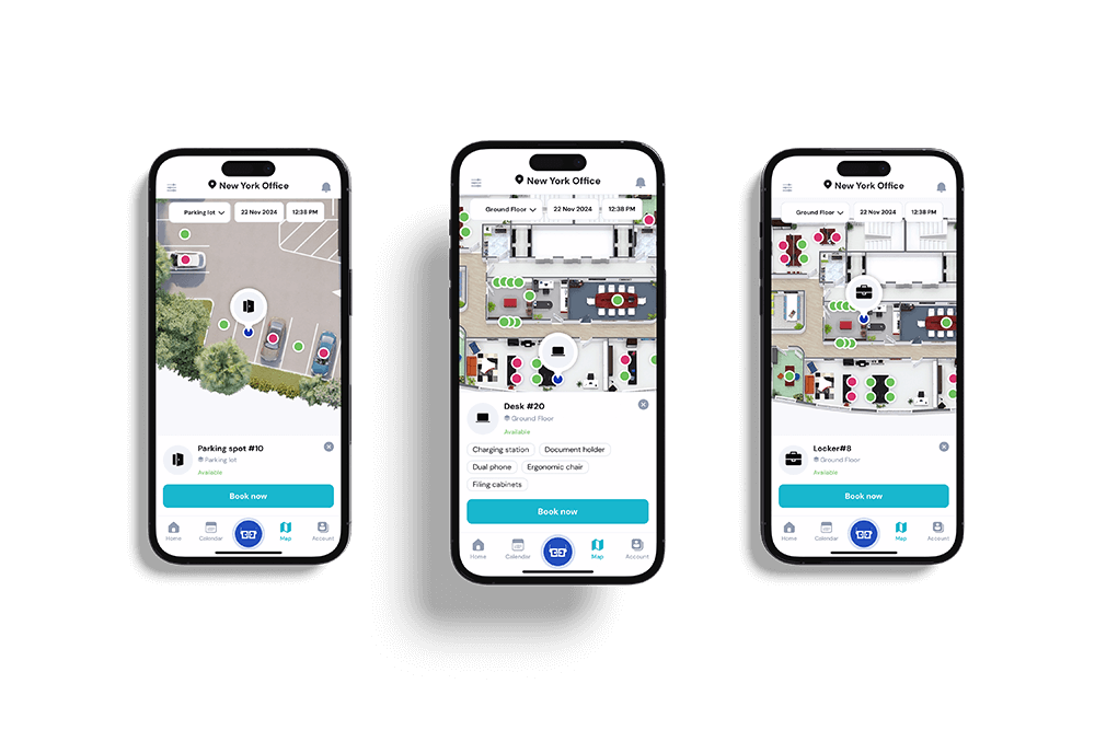 book a desk, parking lot and locker with Yarooms