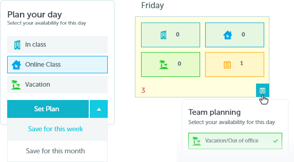 hybrid work planning calendar