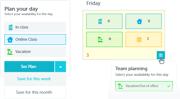 hybrid work planning calendar