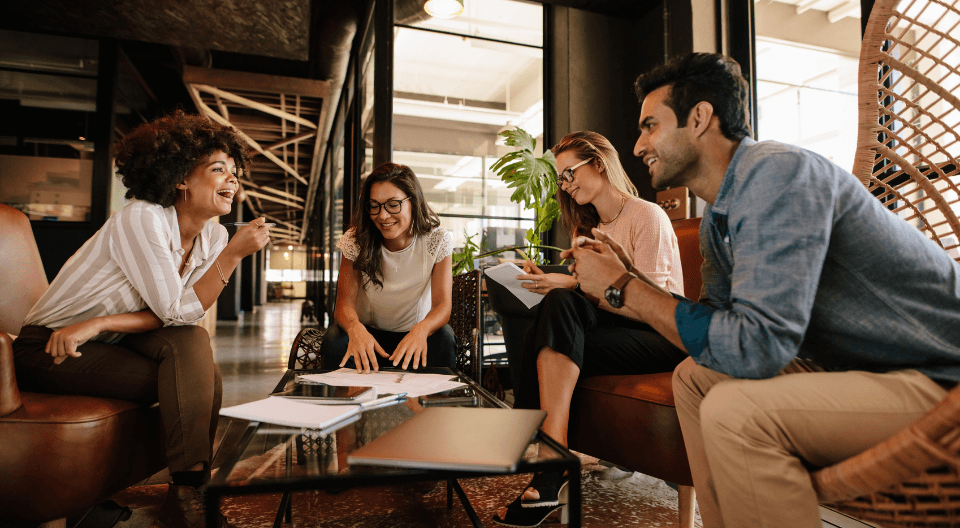 colleagues in the meeting room