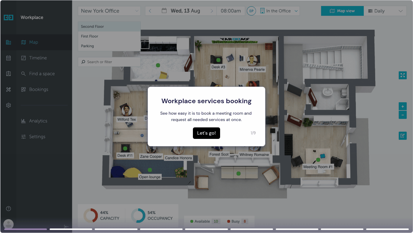 yarooms workplace services demo