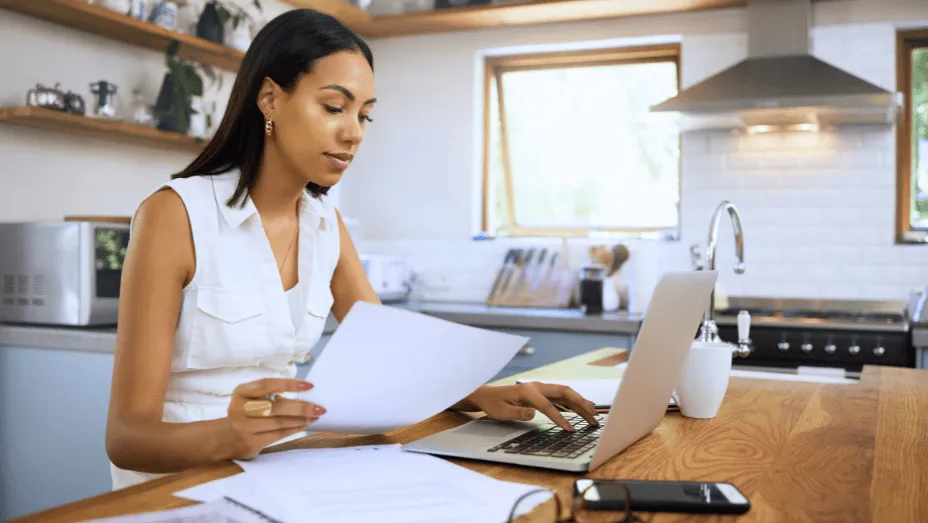Business woman working remote