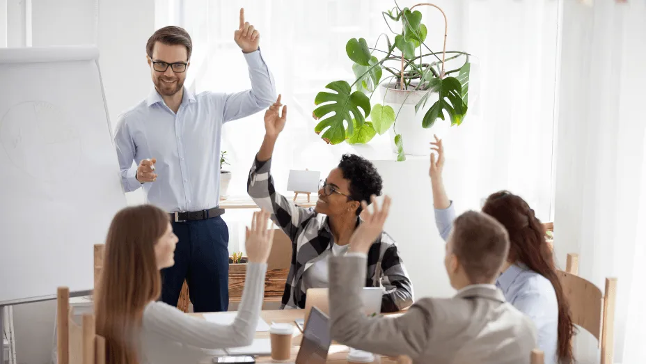 colleagues analyzing data