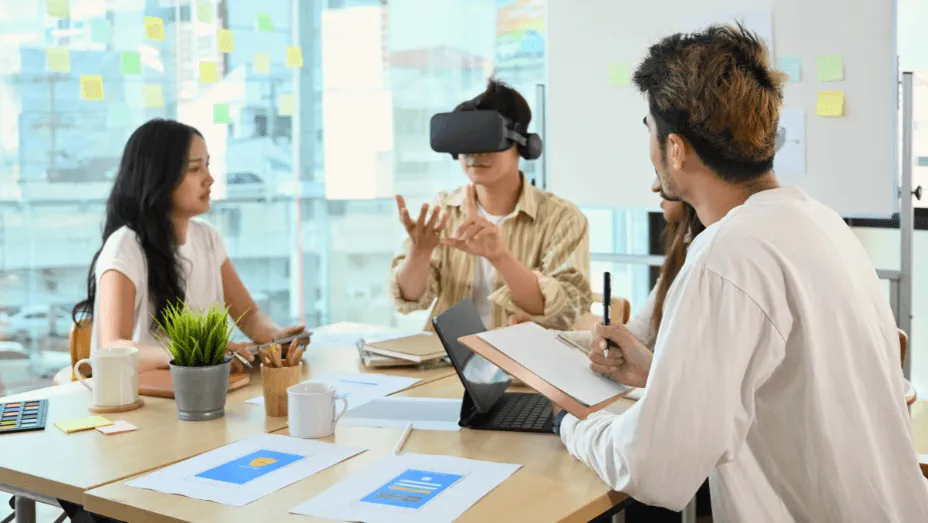 facility management team testing products for office space digitalization