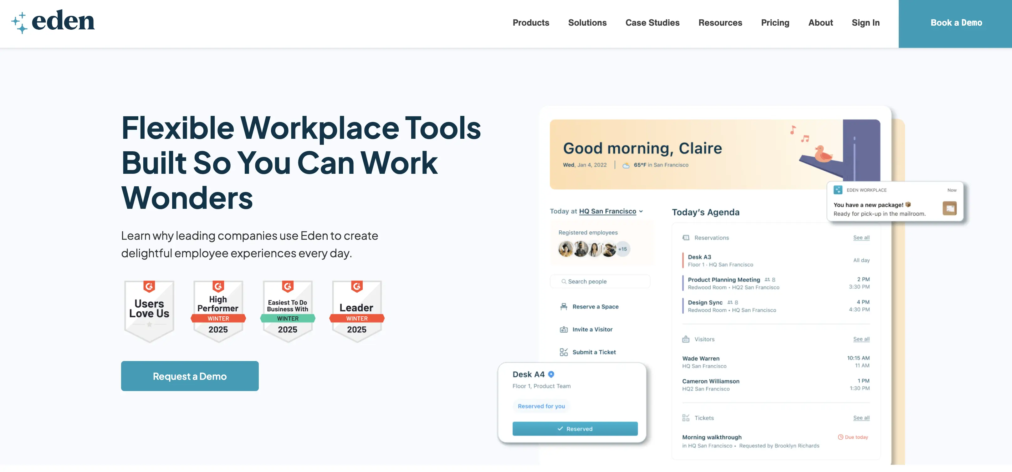 Eden workplace tools homepage