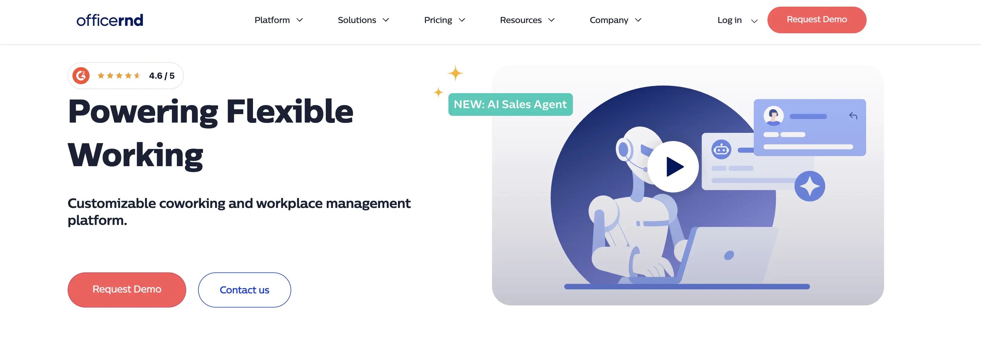 OfficeRnD workplace management platform homepage