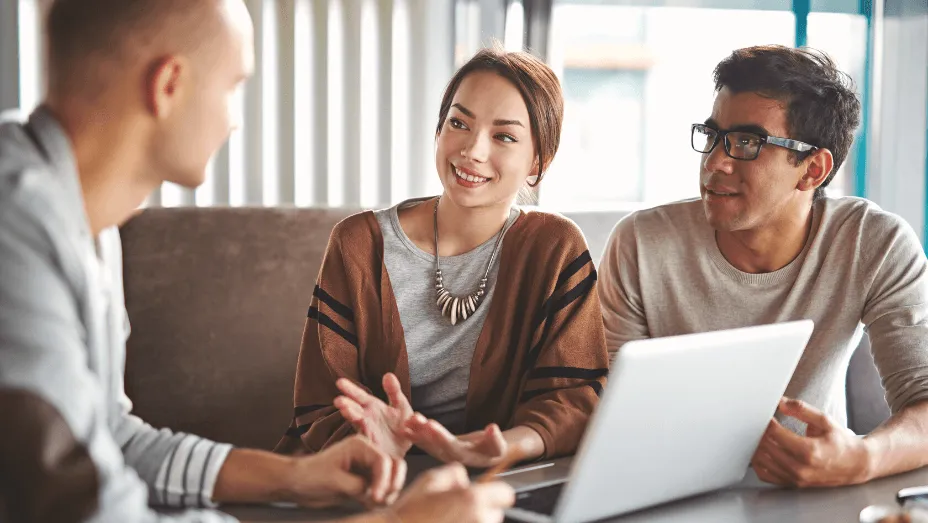 Colleagues consulting