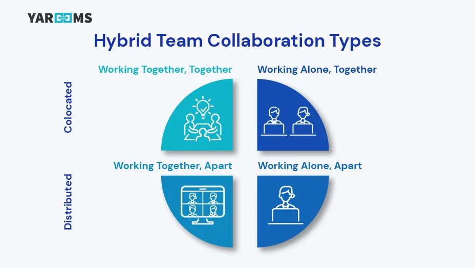 Hybrid team collaboration types