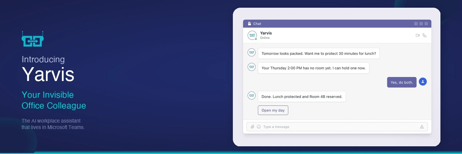 Yarvis AI workplace assistant - not an app, a colleague