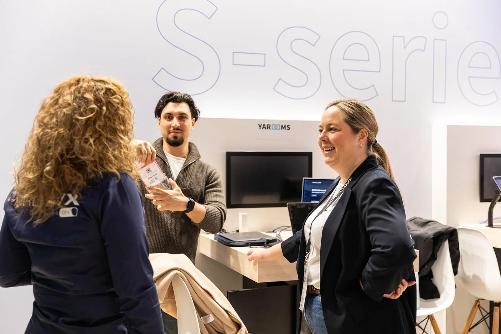 YAROOMS and ProDVX booth at ISE 2025