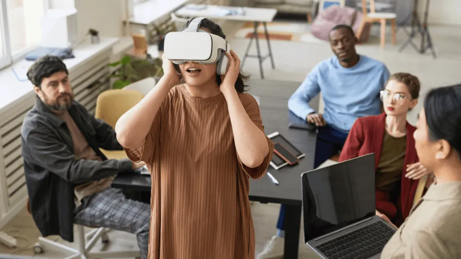 it team working on vr software