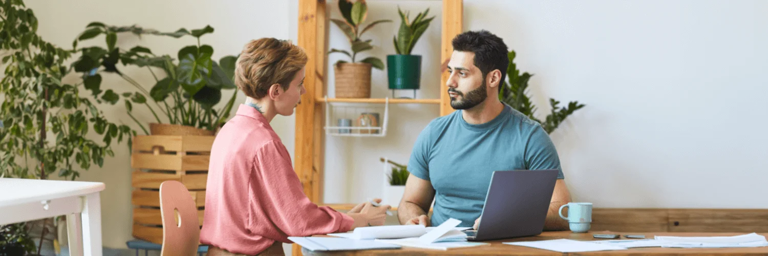 HR manager having a conversation with an employee