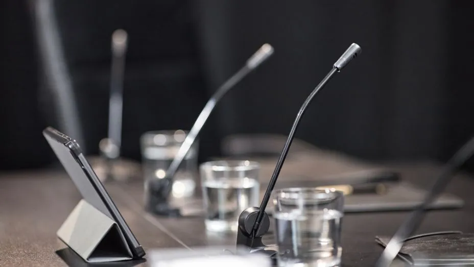 microphones in the meeting room