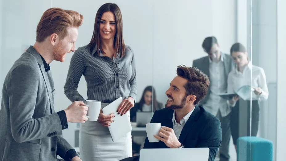 Colleagues on a coffee break
