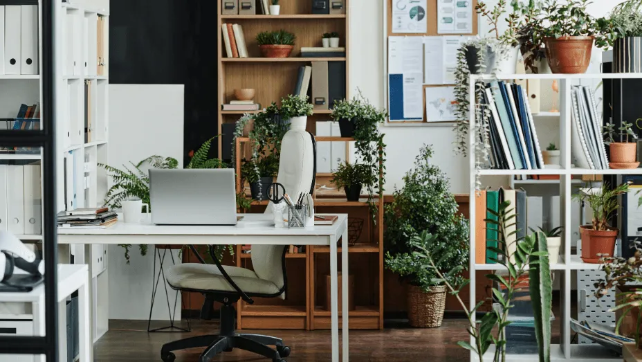 Part of modern open space office