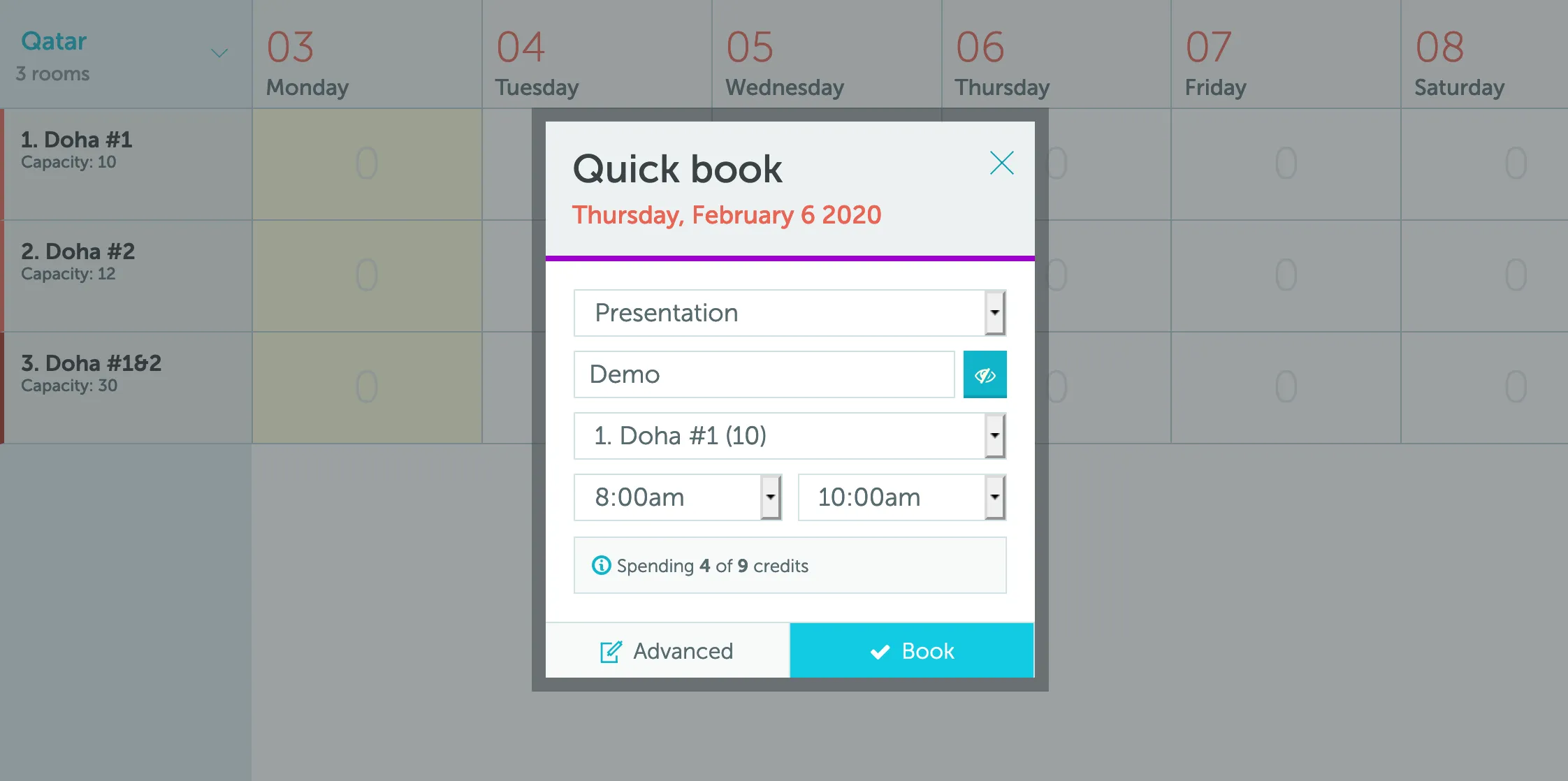 YAROOMS credit system for coworking spaces